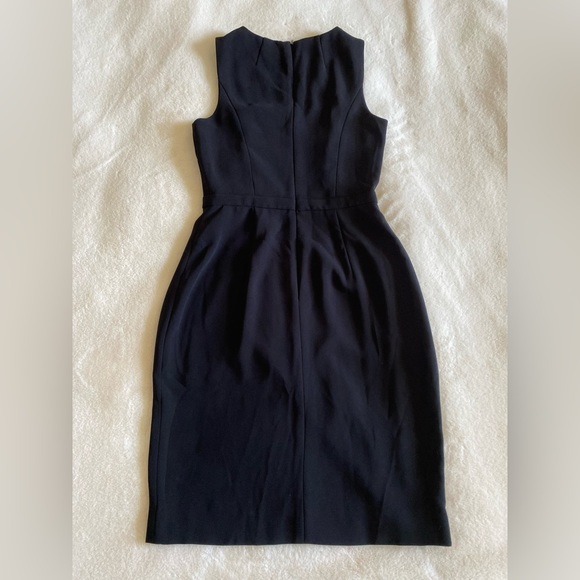 J. Crew fully lined wrap style dress with scalloped trim | Hidden back zip | 00 - Picture 2 of 5